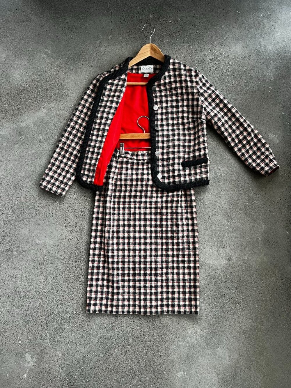 Vintage Country Set Wool Two piece blazer and skirt
